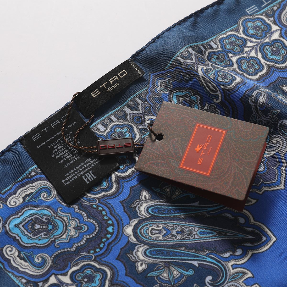 ETRO エトロ 1T710 5091 カラー4色 PAISLEY柄 ポケットチーフ ペイズリー スカーフ バンダナ メンズ | インポートセレクト  musee