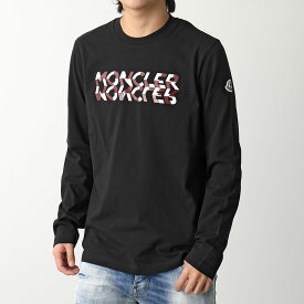 MONCLER モンクレール Tシャツ 8D00009 8390T メンズ 長袖 カットソー ロゴT コットン クルーネック 999