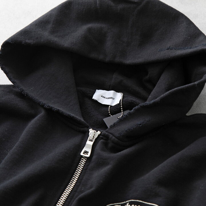 楽天市場】ASKYURSELF アスクユアセルフ パーカー BANNED ZIP HOODIE  