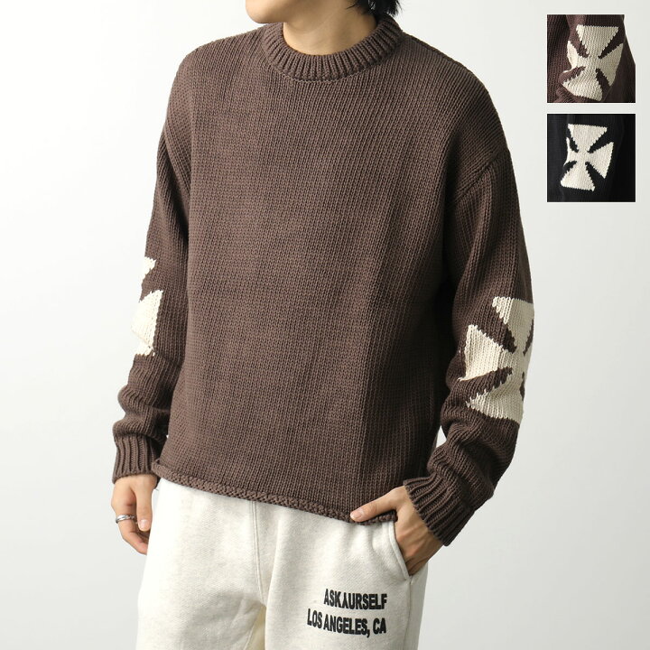 楽天市場】ASKYURSELF アスクユアセルフ ニット CHUNKY CROSS KNIT 