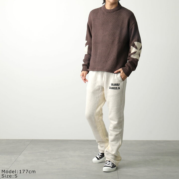 楽天市場】ASKYURSELF アスクユアセルフ ニット CHUNKY CROSS KNIT 