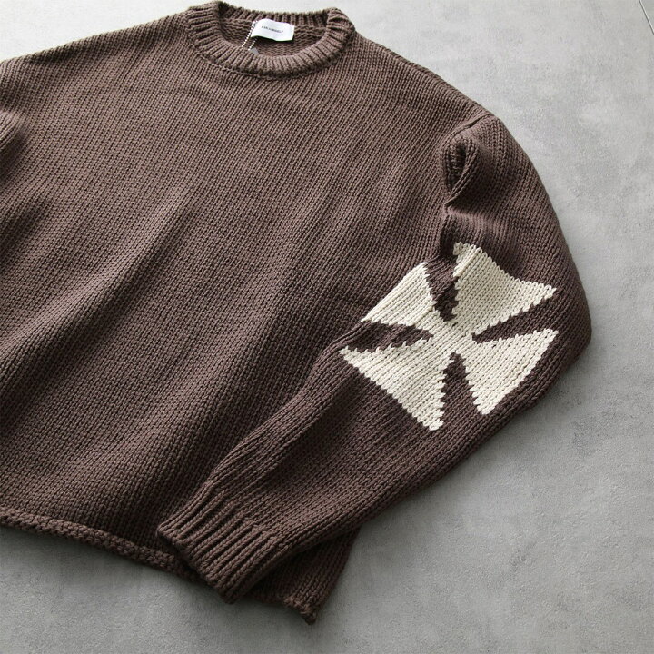 楽天市場】ASKYURSELF アスクユアセルフ ニット CHUNKY CROSS KNIT 