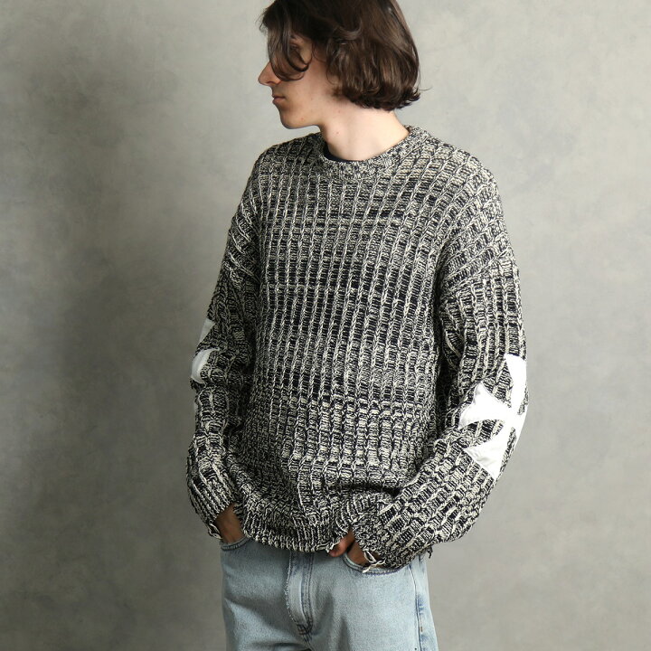 楽天市場】ASKYURSELF アスクユアセルフ ニット CHUNKY GREY MELANGE 