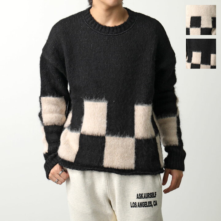 楽天市場】ASKYURSELF アスクユアセルフ ニット BRUSHED CHECKERED 