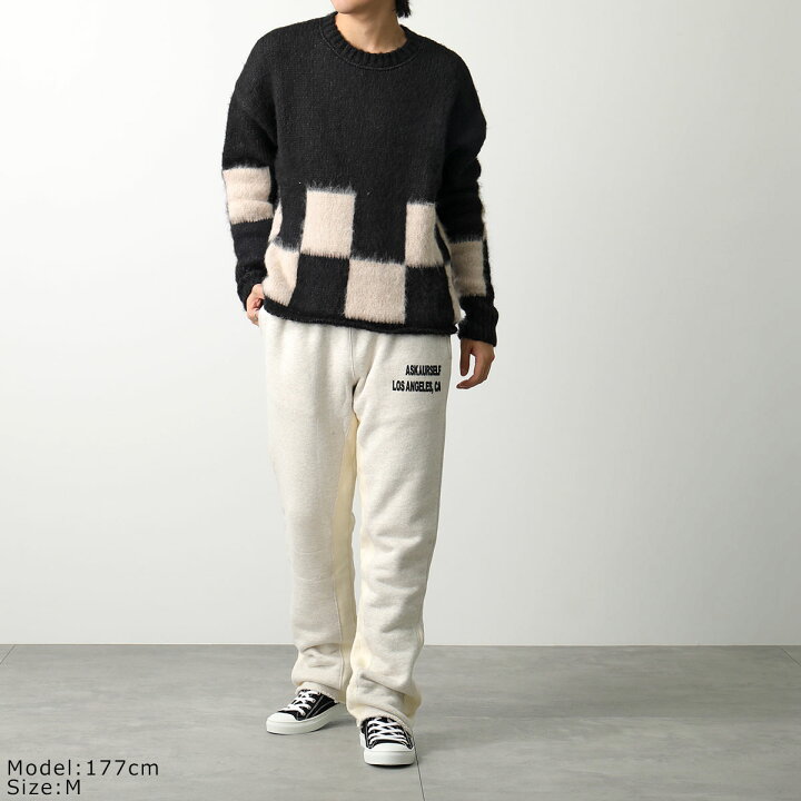 楽天市場】ASKYURSELF アスクユアセルフ ニット BRUSHED CHECKERED 