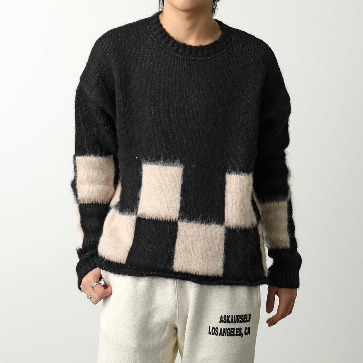 楽天市場】ASKYURSELF アスクユアセルフ ニット BRUSHED CHECKERED 