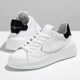 PHILIPPE MODEL フィリップモデル スニーカー TRES TEMPLE LOW BJLD V010 レディース ローカット レザー 厚底 ロゴ シューズ 靴 BLANC-NOIR【cp_fifte】【po_fifth】