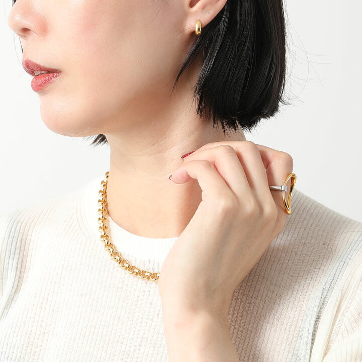 TOMWOOD フープピアス Ice Huggies Gold 