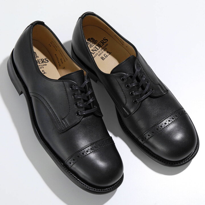楽天市場】Sanders サンダース レザーシューズ Punched Cap Derby Shoe 