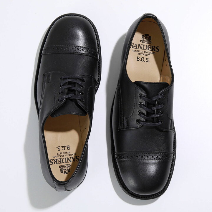 楽天市場】Sanders サンダース レザーシューズ Punched Cap Derby Shoe 