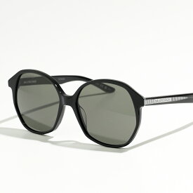 BALENCIAGA バレンシアガ サングラス BB0005S レディース ヘキサゴン型 メガネ 眼鏡 ロゴ アイウェア 001/Black-Black-Grey