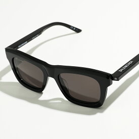 BALENCIAGA バレンシアガ サングラス BB0161S メンズ スクエア型 眼鏡 ロゴ セルフレーム アイウェア 黒縁メガネ 001/BLACK-BLACK-GREY