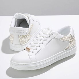 Jimmy Choo ジミーチュウ スニーカー ROME/F PYF レディース ローカット レザー パール ロゴ シューズ 靴 X-WHITE/MIX【po_fifth】