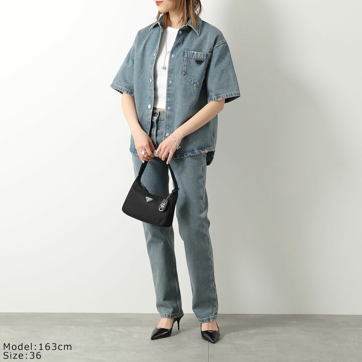 楽天市場】PRADA プラダ デニム シャツ GFC037 13Z6 レディース 半袖  