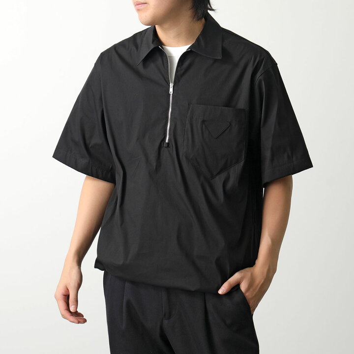 楽天市場】PRADA プラダ 半袖 シャツ SC763 10HT メンズ ハーフジップ 