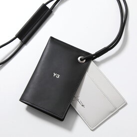 Y-3 ワイスリー カードケース CARD HOLDER IJ9891 メンズ ネックストラップ ロゴ パスケース 定期入れ ミニ財布 レザー BLACK【point5】