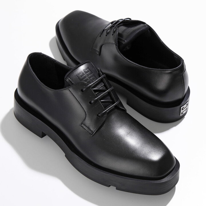 GIVENCHY ジバンシーブラックレザー ドレスシューズ メタルトゥ