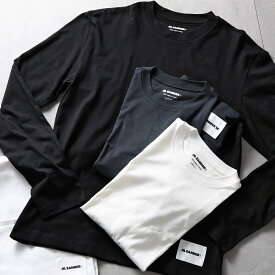 JIL SANDER+ ジルサンダー プラス 長袖Tシャツ 【3枚組】J47GC0002 JTN254 メンズ 3枚セット ロンT コットン クルーネック 000(100+001+402)