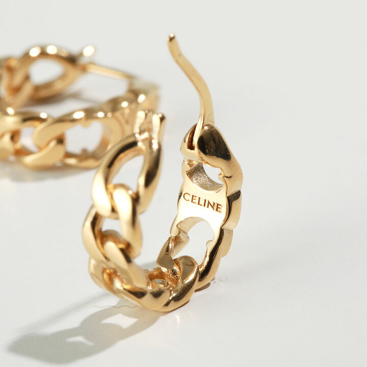 楽天市場】CELINE セリーヌ フープピアス Small Gourmette Hoops 