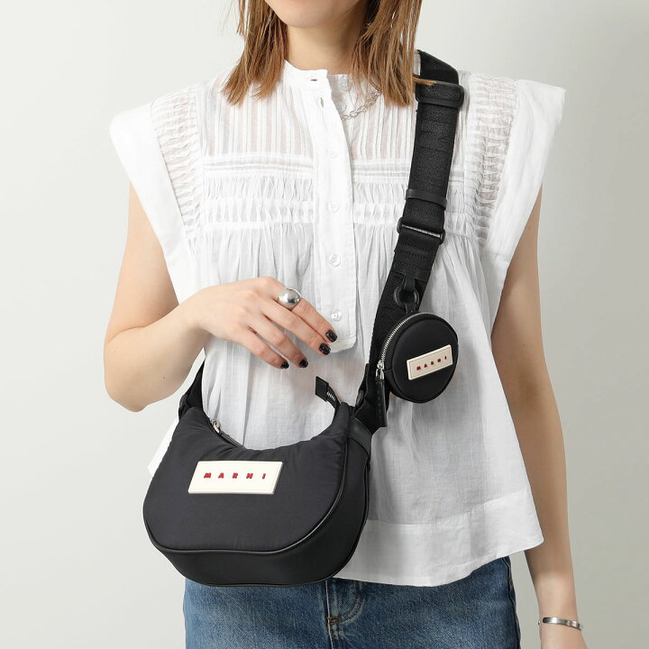 楽天市場】MARNI マルニ ショルダーバッグ PUFF SMALL HOBO SBMP0147U2 