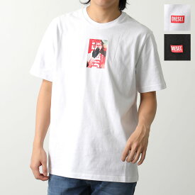 DIESEL ディーゼル Tシャツ T-JUST-N11 A12458 0BEAF メンズ 半袖 クルーネック カットソー グラフィックプリント ロゴ カラー2色