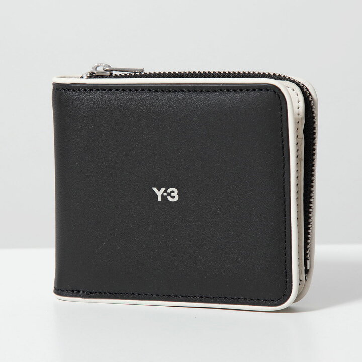 楽天市場】Y-3 ワイスリー 二つ折り財布 IN2384 メンズ ロゴ レザー 