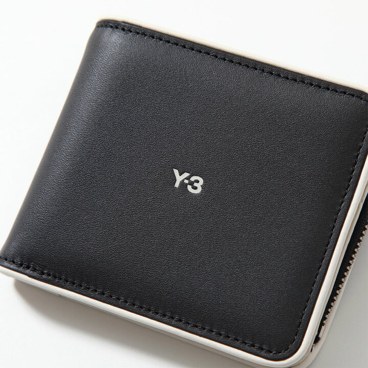 楽天市場】Y-3 ワイスリー 二つ折り財布 IN2384 メンズ ロゴ レザー 