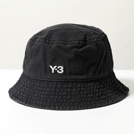 Y-3 ワイスリー バケットハット IX7000 レディース コットン ロゴ刺繍 帽子 BLACK