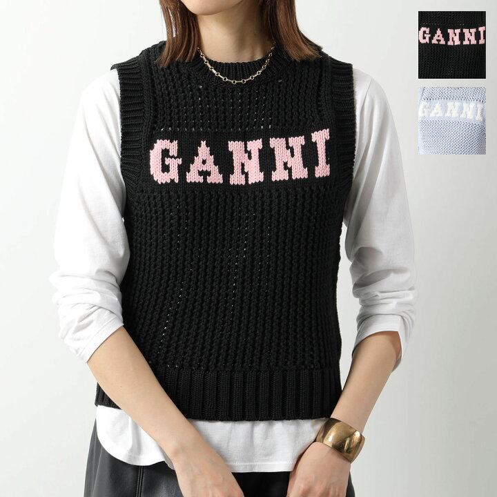 楽天市場】GANNI ガニー ニットベスト Cotton Rope Vest K2047 K2100 