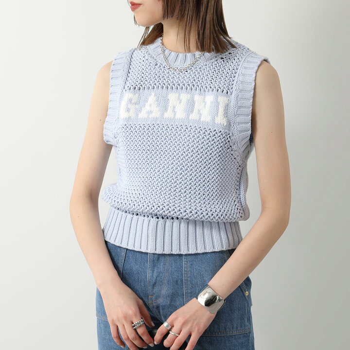 楽天市場】GANNI ガニー ニットベスト Cotton Rope Vest K2047 K2100  