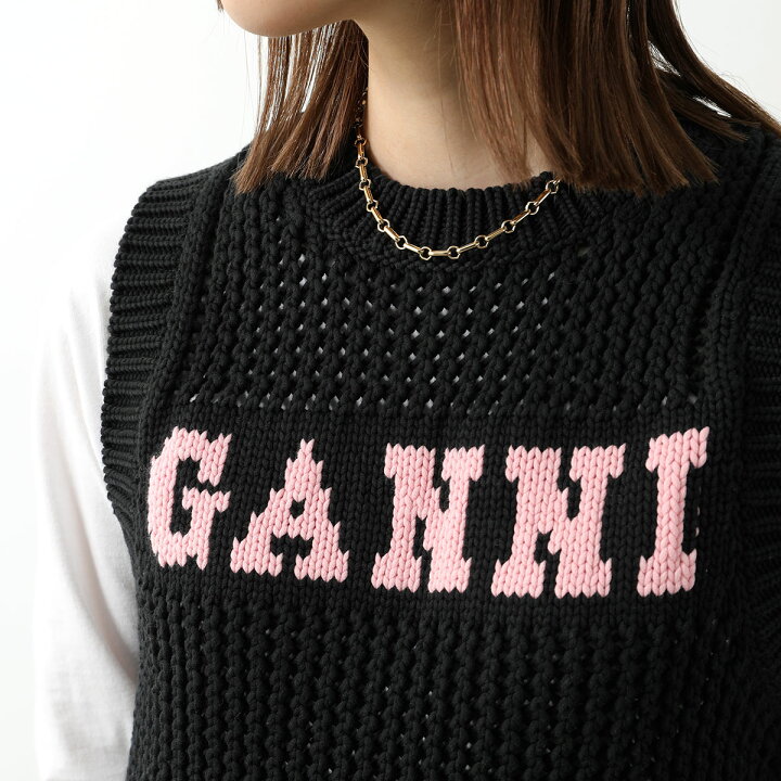 楽天市場】GANNI ガニー ニットベスト Cotton Rope Vest K2047 K2100 