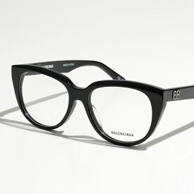 BALENCIAGA バレンシアガ メガネ BB0131O レディース ウェリントン型 伊達メガネ 眼鏡 めがね 黒縁メガネ BBロゴ アイウェア 001/BLACK-BLACK-T【po_sannn】