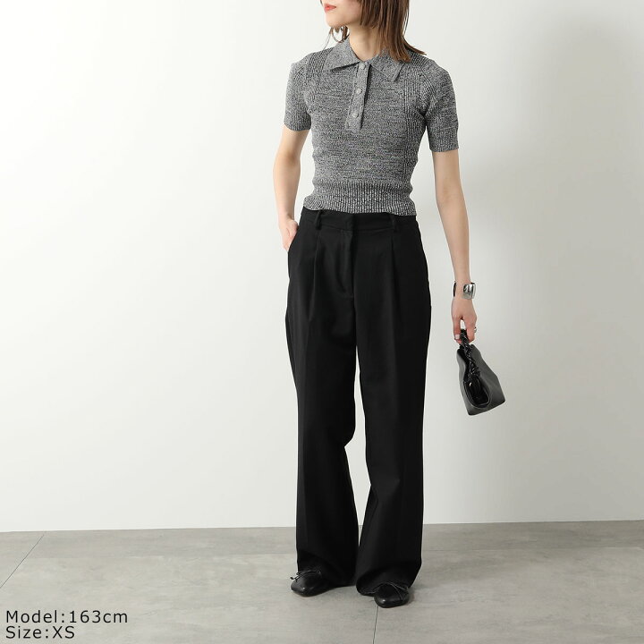 楽天市場】GANNI ガニー 半袖 ニット Melange Rib Short Sleeve Polo  