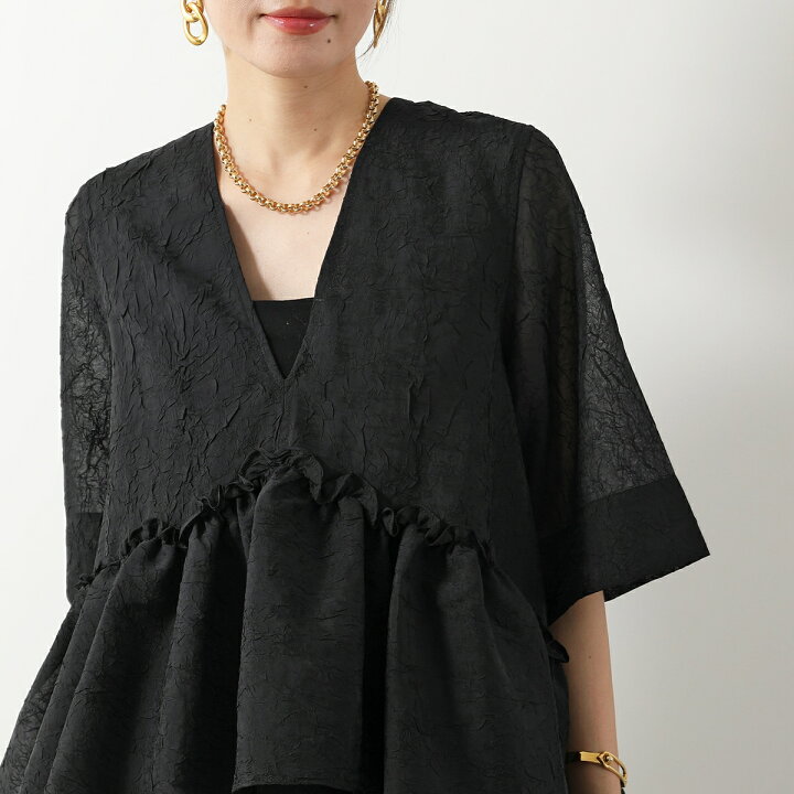 楽天市場】GANNI ガニー ワンピース Crinkled Georgette Flounce Mini 