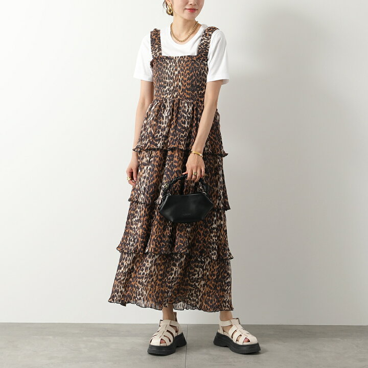 楽天市場】GANNI ガニー ワンピース Pleated Georgette Flounce Smock 