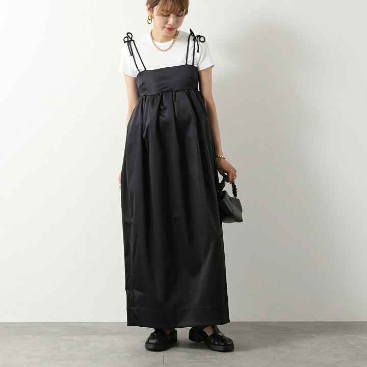 楽天市場】 GANNI ガニー ワンピース Double Satin String Long Dress 