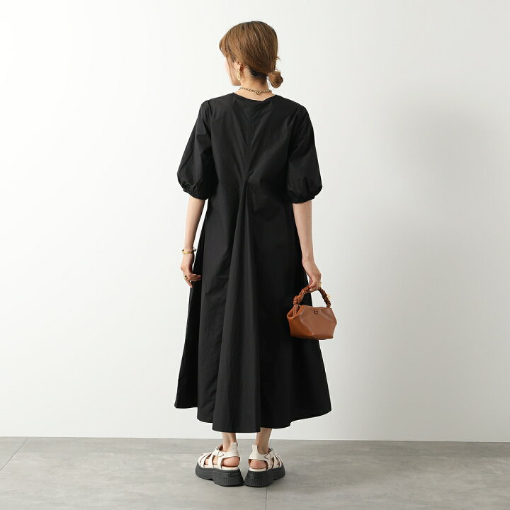楽天市場】GANNI ガニー ワンピース Cotton Poplin V-Neck Long Dress 