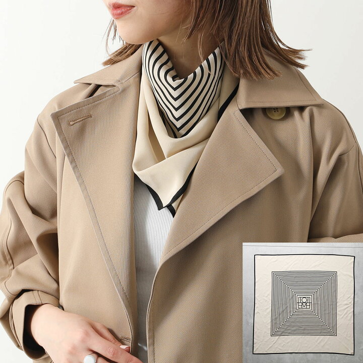 楽天市場】Toteme トーテム スカーフ CENTERED MONOGRAM SILK  