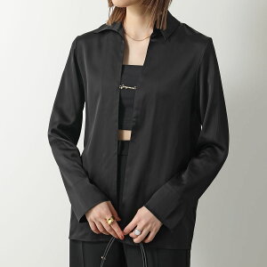 JACQUEMUS �W���b�N���X �V���c La chemise Notte 213SH103 1000 ���f�B�[�X �T�e�� ���S�`���[�� �I�[�v���J���[ ���� 990/BLACK
