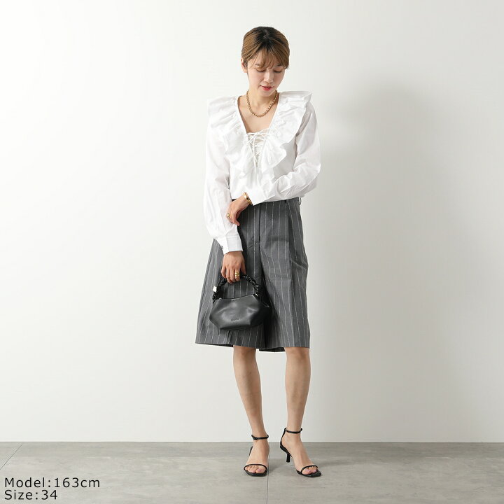 楽天市場】【訳あり-36のみ】GANNI ガニー ブラウス Cotton Poplin 