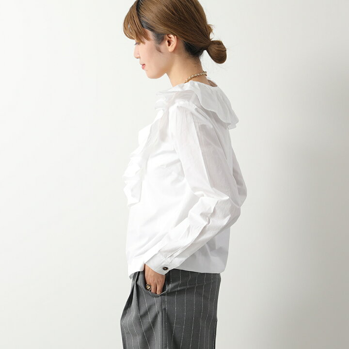 楽天市場】【訳あり-36のみ】GANNI ガニー ブラウス Cotton Poplin 