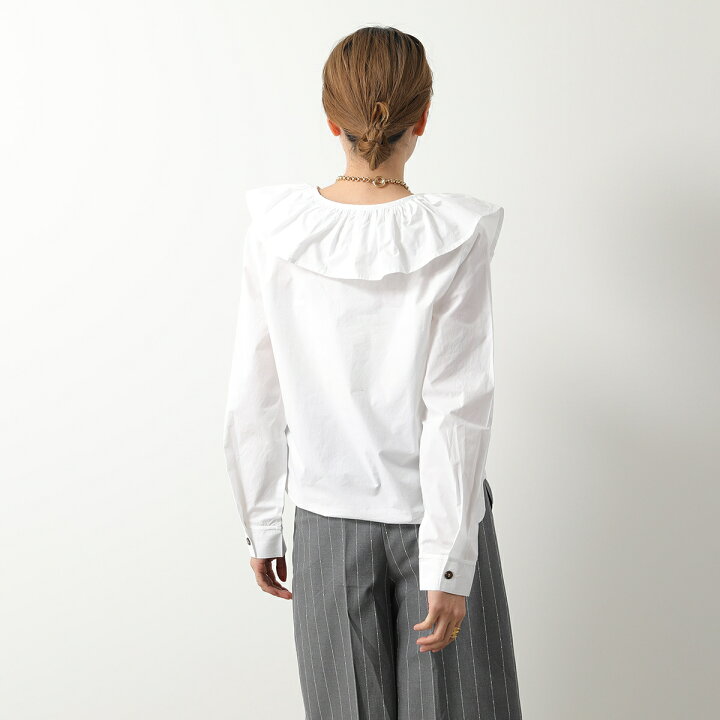 楽天市場】【訳あり-36のみ】GANNI ガニー ブラウス Cotton Poplin 