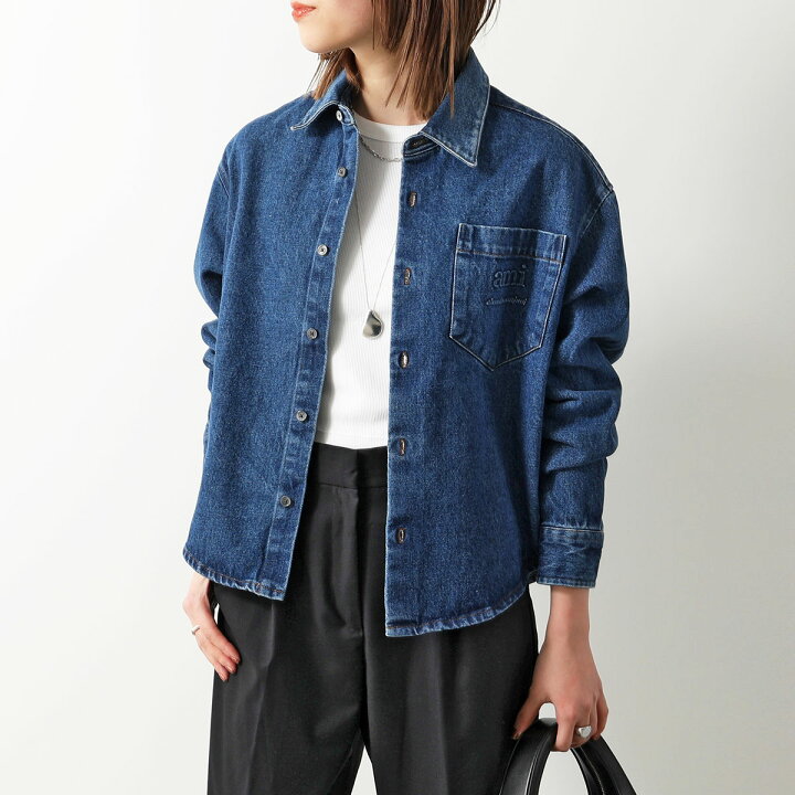 楽天市場】ami paris アミパリス デニムシャツ HSH136.DE0025  