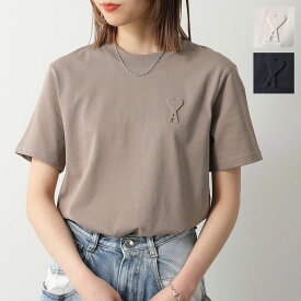 ami paris アミパリス Tシャツ UTS025.726 レディース 半袖 カットソー ハートロゴT コットン クルーネック カラー3色