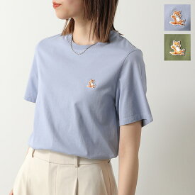 MAISON KITSUNE メゾンキツネ Tシャツ LM00110KJ0008 レディース 半袖 カットソー フォックス刺繍パッチ コットン クルーネック カラー2色【po_fifth】