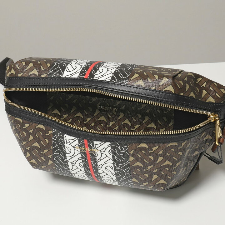 楽天市場】BURBERRY バーバリー 8021483 レザー モノグラムストライプ 