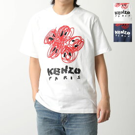 KENZO ケンゾー Tシャツ DRAWN VARSITY PFE55TS2734SG メンズ ラウンドネック 刺繍 フロッキー 花 ロゴ カラー2色