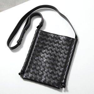 BOTTEGA VENETA �{�b�e�K���F�l�^ �V�����_�[�o�b�O SMALL FLAT LOOP �X���[�� �t���b�g ���[�v 776504 V2HL1 �����Y �C���g���`���[�g �� 8803/BLACK-SILVER 776504V2HL18803