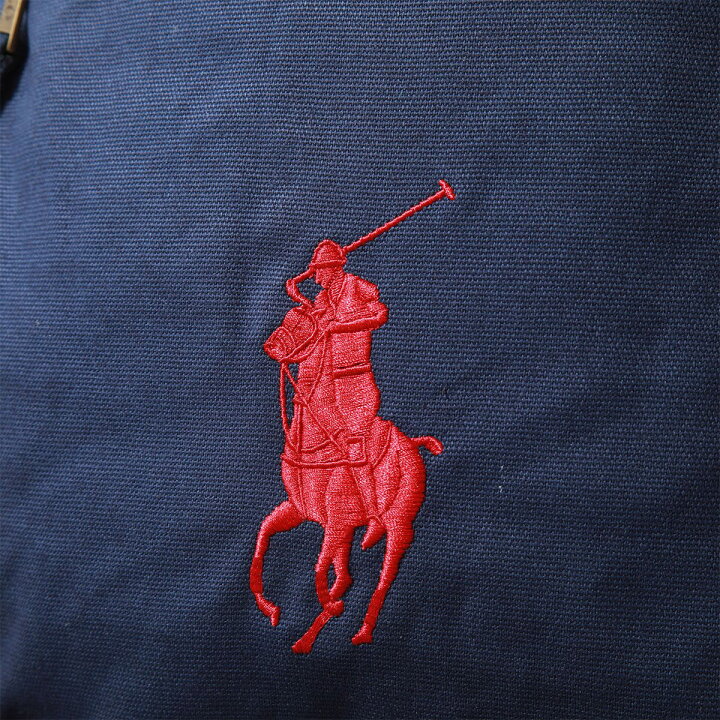 ポロラルフローレン 中綿ブルゾンL 160/80 黒×ネイビー×赤 ポニー刺繍 