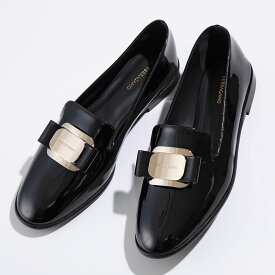 SALVATORE FERRAGAMO フェラガモ ローファー ZAMIRA 01 H522 レディース レザー ヴィラリボン ワイズD シューズ 靴 005/NERO【cp_ten】【po_fifth】